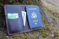 Field Book/Passport Holder- Wrinkle Brown/Black